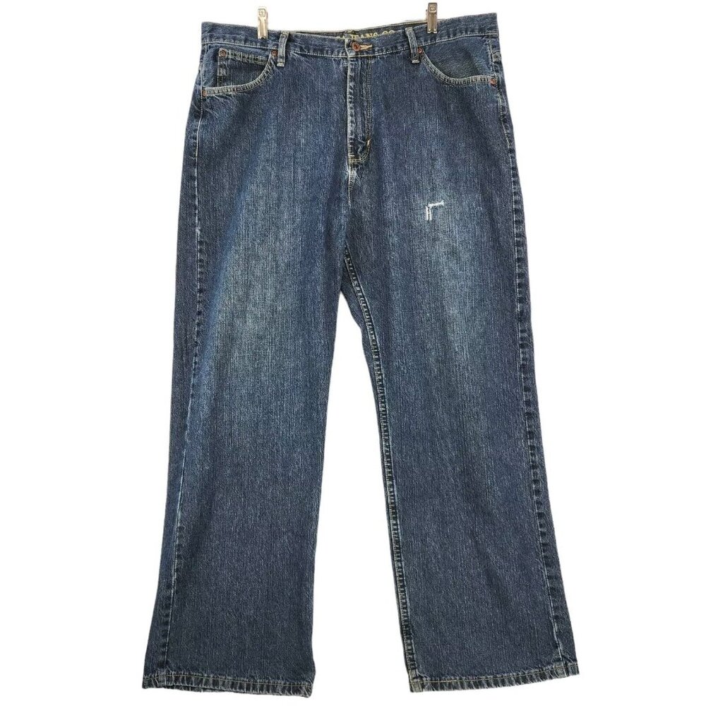 Nautica Jeans Men's 38x30 Straight Leg Distressed Blue Medium Wash RN 67835